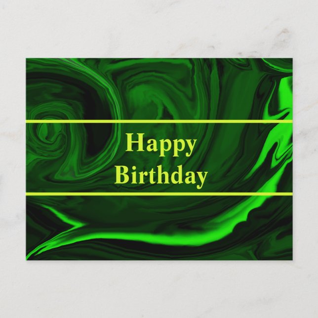 Grüner Malachitstein, personalisiert Postkarte (Vorderseite)