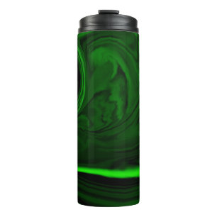 Grüner Malachitstein Thermosbecher