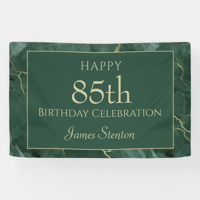 Grüner Marmor 85. Geburtstag Banner (Horizontal)