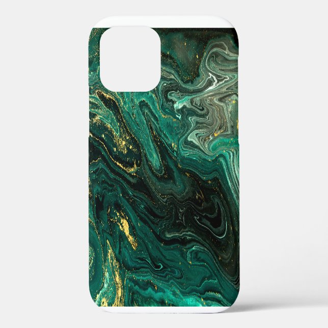 Grüner Marmor: Abstrakte Agate Ripple. Case-Mate iPhone Hülle (Rückseite)