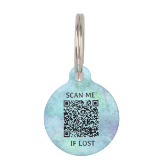 Grüner Marmor benutzerdefinierter QR-Code-Hundeanh Haustiermarke