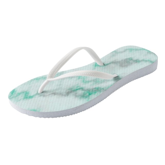 grüner Marmor Flip Flops (Schrägansicht)