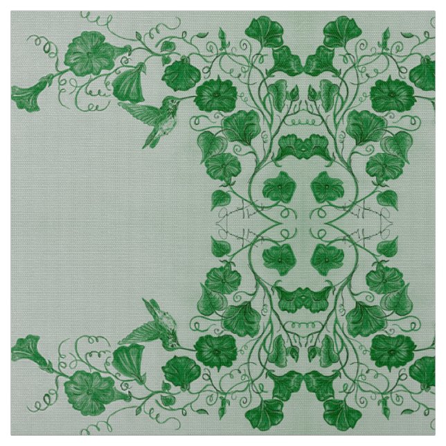 Grüner März Kolibri Stoff (Muster)