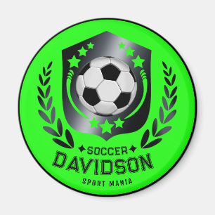 Grüner maßgeschneiderter Fußball   Personalisierte Magnet