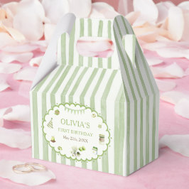 Grüner Matcha-Streifen Geburtstag Geschenkschachtel