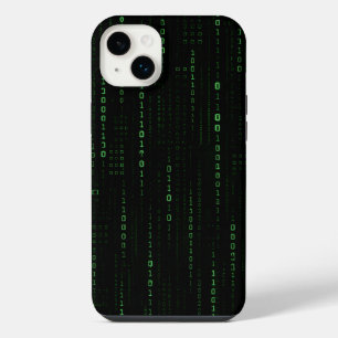 Grüner Matrix-Code iPhone 14 Plus Hülle