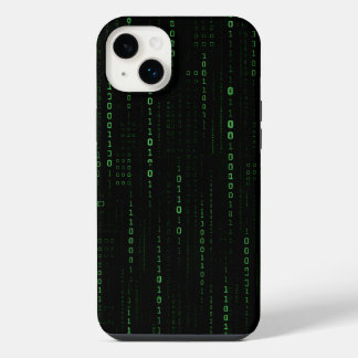 Grüner Matrix-Code iPhone 14 Plus Hülle