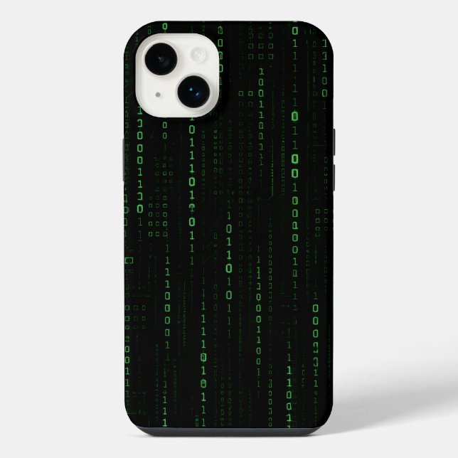 Grüner Matrix-Code  iPhone Hülle (Rückseite)