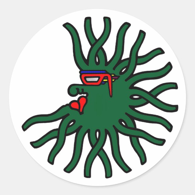 Grüner Migrozalt  Runder Aufkleber (Vorderseite)