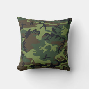 Grüner Militär Tarnanzug Wald Kissen