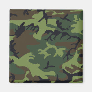 Grüner Militär Tarnanzug Wald Magnet