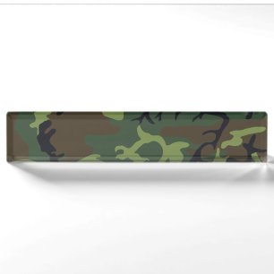 Grüner Militär Tarnanzug Wald Namensplakette