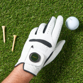 Grüner minimalistischer benutzerdefinierter Name  Golfhandschuh