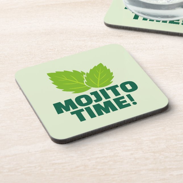 Grüner Mojito-Cocktail-Set mit Untersetzern und Zi Getränkeuntersetzer (Linke Seite)