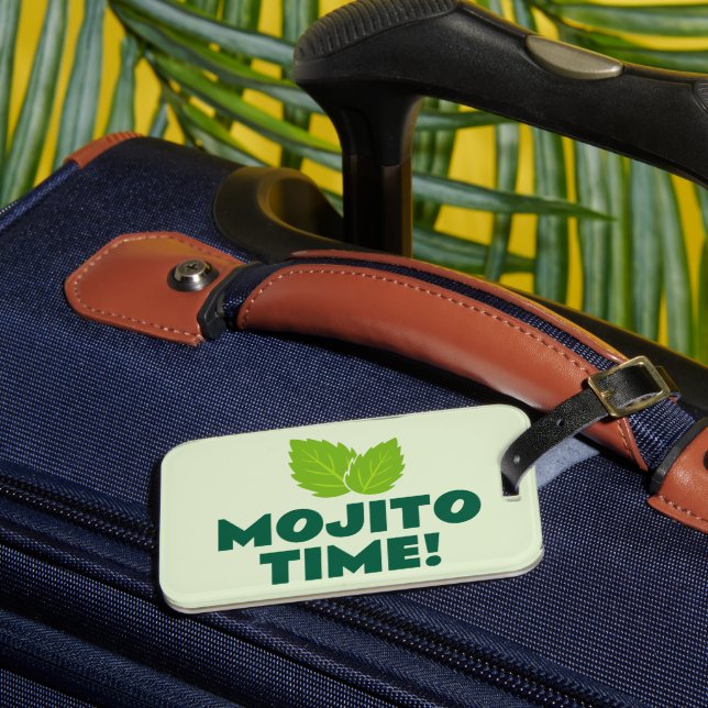 Grüner Mojito-Fan-Gepäckanhänger mit individuellem Gepäckanhänger (Vorderseite Insitu 3)
