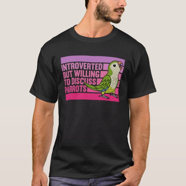 Grüner Mönch Parakeet Quaker, eingeführt, aber Pap T-Shirt (Vorderseite)