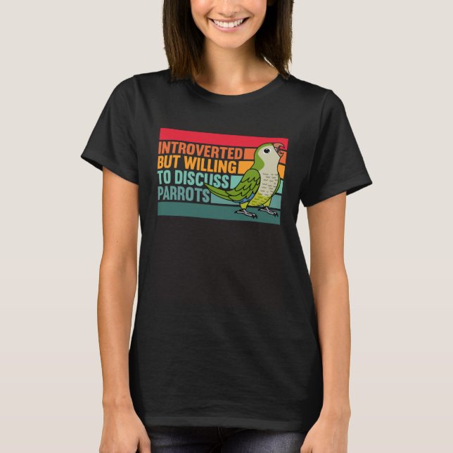 Grüner Mönch Parakeet Quaker, eingeführt, aber Pap T-Shirt (Vorderseite)