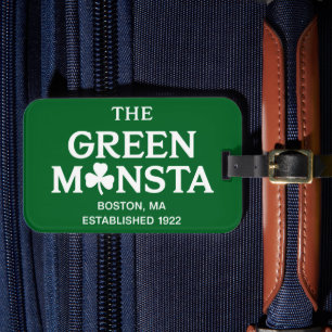 Grüner Monsta Boston Green Monstah Baseball-Gesche Gepäckanhänger
