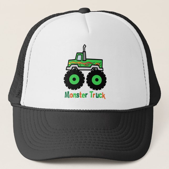 Grüner Monster-LKW Truckerkappe (Vorderseite)