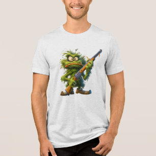 Grüner Monster Schütze Tri-Blend Shirt