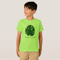 Grüner Monstera Blatt-T - Shirt