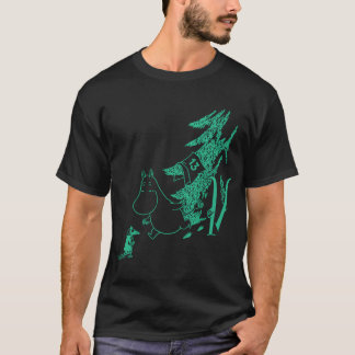 Grüner Moomintroll Apres Ski Wintersportspiele T-Shirt
