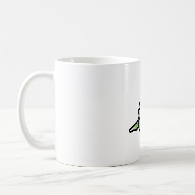 Grüner Mülleimer Kaffeetasse (Links)