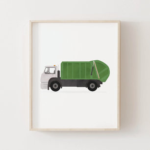 Grüner Müllwagen Jungen Zimmer Dekoration