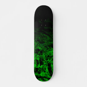 Grüner Mutant schwarze geometrische Gradientenwirb Skateboard