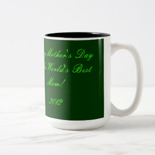 Grüner Muttertag Zweifarbige Tasse