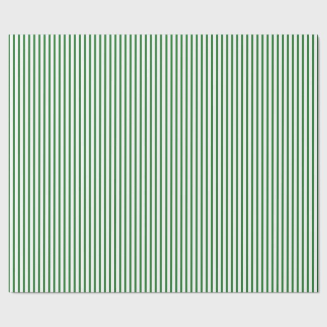 Grüner Nadelstreifen Stripes Packpapier (Saum)