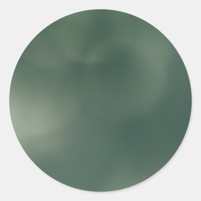 Grüner Nebel Runder Aufkleber (Vorderseite)