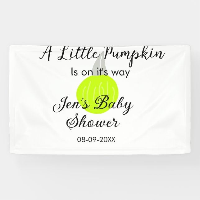 Grüner Neonkürbis kleiner Kürbis ist auf dem Weg Banner (Horizontal)