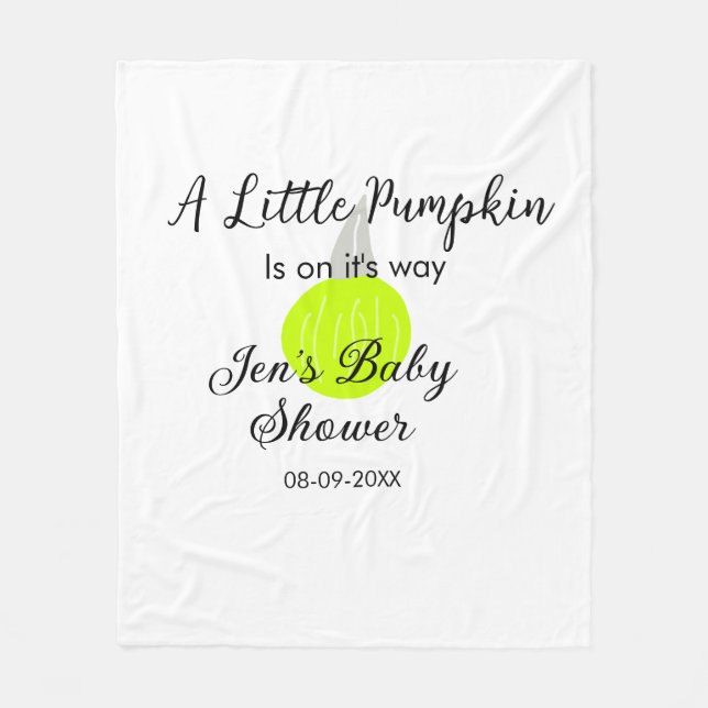 Grüner Neonkürbis kleiner Kürbis ist auf dem Weg Fleecedecke (Vorderseite)