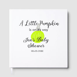 Grüner Neonkürbis kleiner Kürbis ist auf dem Weg Gästebuch