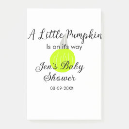 Grüner Neonkürbis kleiner Kürbis ist auf dem Weg Post-it Klebezettel