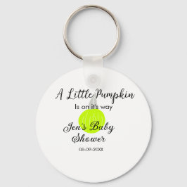 Grüner Neonkürbis kleiner Kürbis ist auf dem Weg Schlüsselanhänger