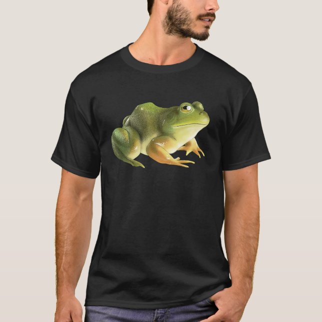 Grüner niedlicher Krötelfrosch T-Shirt (Vorderseite)