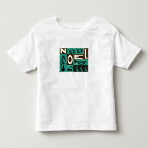 Grüner Noel Vintage Blockdruck Kleinkind T-shirt