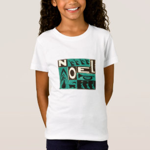 Grüner Noel Vintage Blockdruck T-Shirt