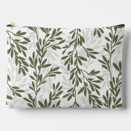 Grüner Olivenbaum Zweig Mittelmeer Muster Zubehörtasche