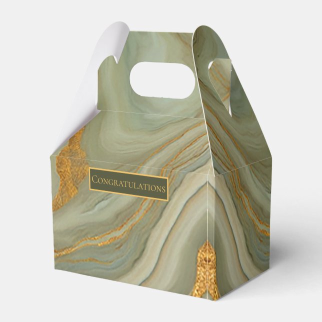 Grüner Onyx-Steinmuster  Geschenkschachtel (Vorderseite)