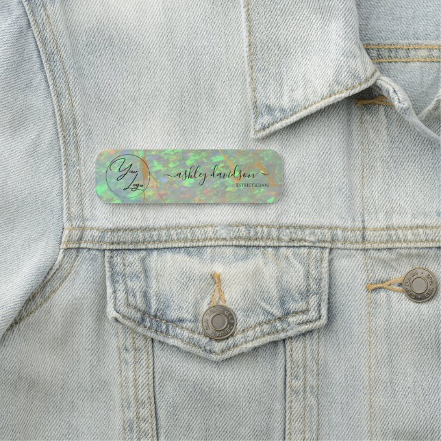 Grüner Opal Geschäft Logo Namensschild (Beispiel)