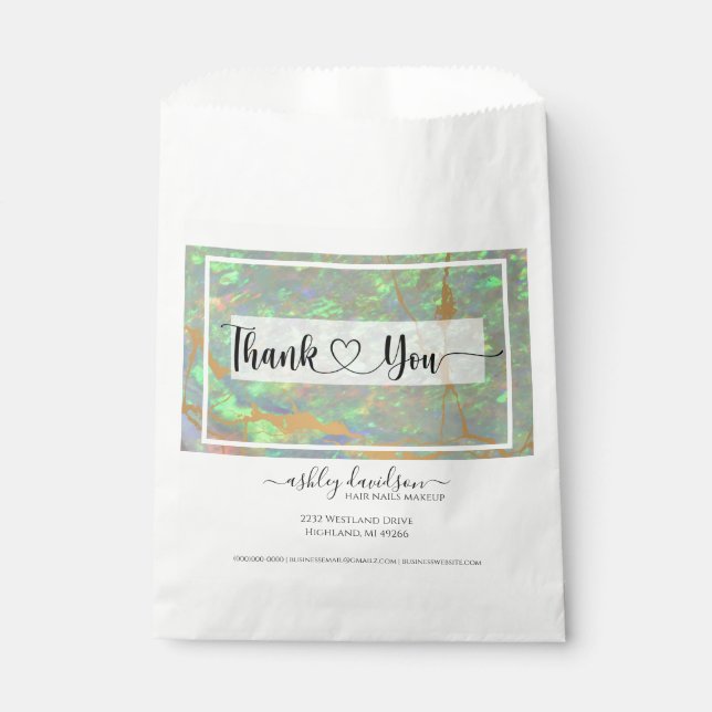 Grüner Opal | Geschenktüten | Papiertüten Geschenktütchen (Vorderseite)
