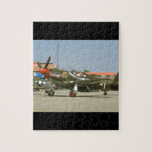 Grüner P51 Mustang, links Side_WWII Flugzeuge Puzzle