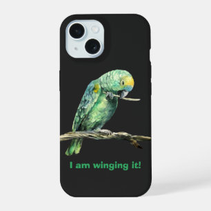 Grüner Papagei iPhone-Fall iPhone 15 Hülle