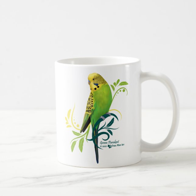 Grüner Parakeet Tasse (Rechts)