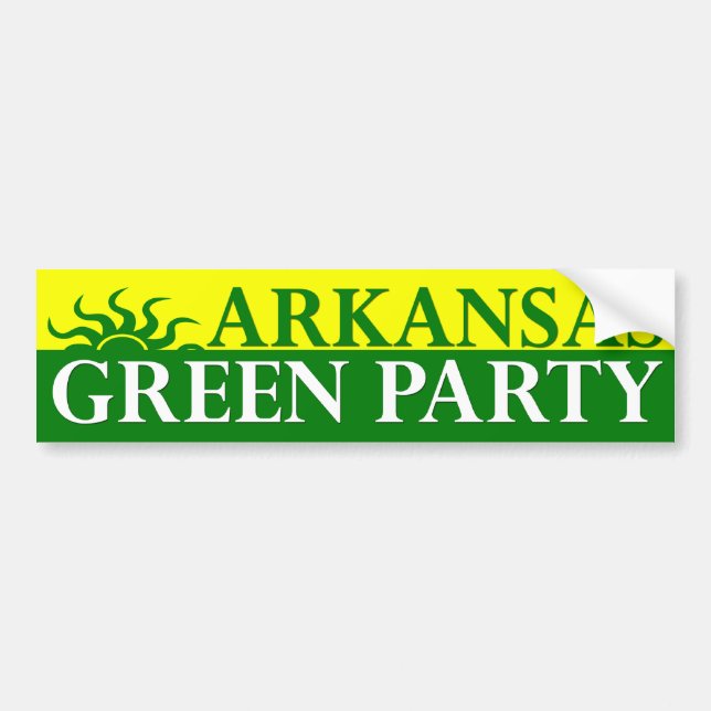 Grüner Party-Autoaufkleber Arkansas Autoaufkleber (Vorne)