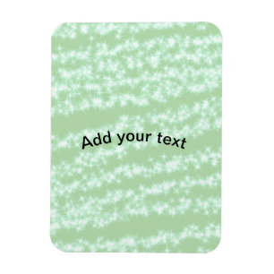 Grüner Pastell-Glitter-Funkel-Name-Text Boho Retro Magnet