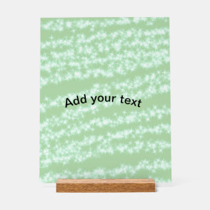 Grüner Pastell Glitter Funkeln Name Text Boho Retr Acrylschild
